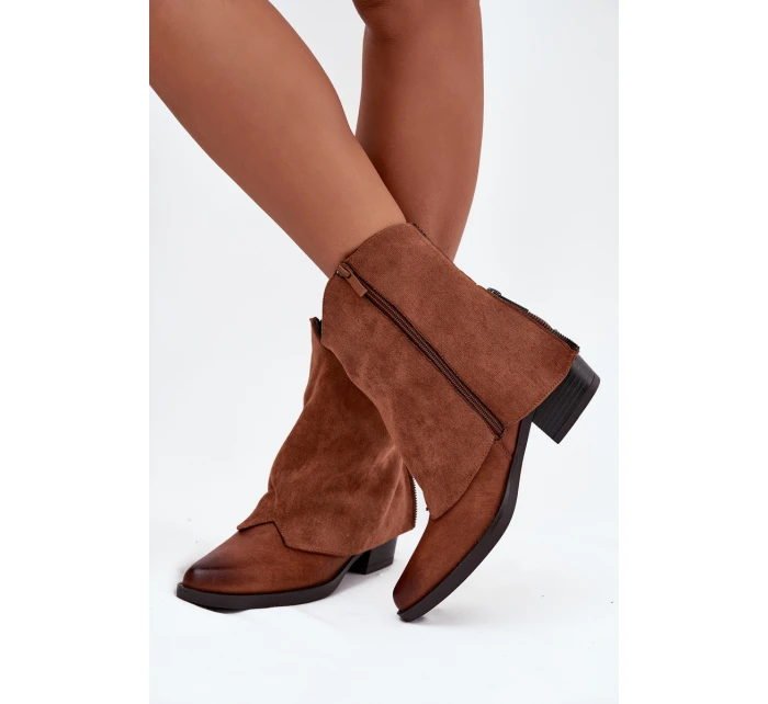 Zateplené Boty Na Podpatku Camel model 21708405 - Boto Zateplené Boty Na Podpatku Camel model 21708405 - Boto