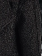 Dámský dlouhý kabát z ovčí kůže černý Dstreet model 21994154 - FashionStreet