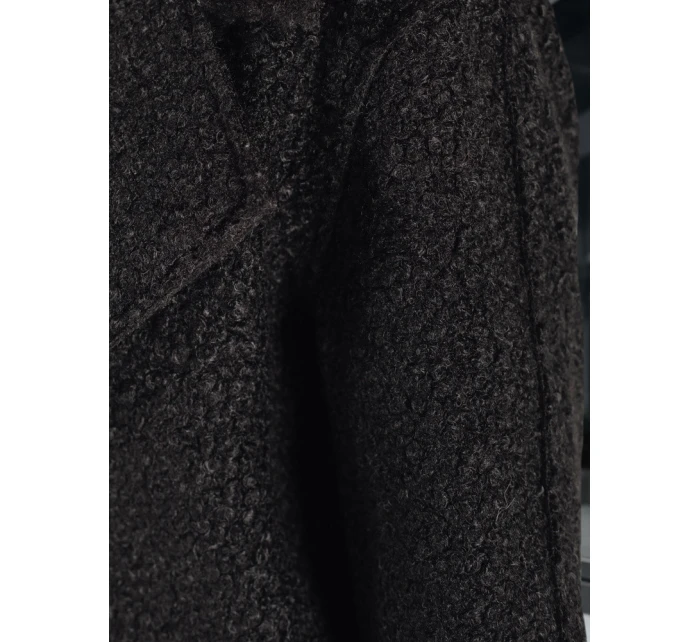 Dámský dlouhý kabát z ovčí kůže černý Dstreet model 21994154 - FashionStreet