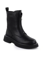 Dámske kožené topánky Goe black SS2N4145