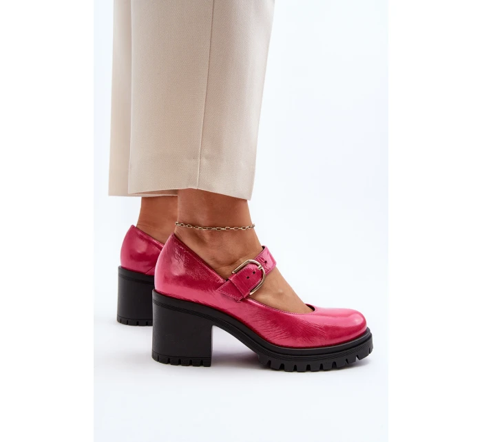 Zazoo 20166 Lakierowane Skórzane Czółenka Fuksja Zazoo 20166 Lakierowane Skórzane Czółenka Fuksja