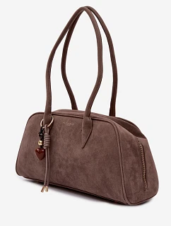 Eko semišová kabelka s přívěskem model 22111506 - Flora&Co