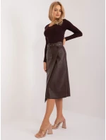 EM SD sukňa B9326.64 tmavohnedá