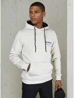 Pánská mikina s kapucí světle šedá model 21976042 - Dstreet