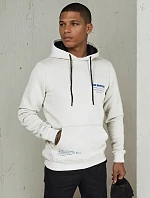 Pánska mikina s kapucňou svetlo šedá FashionStreet BX5691