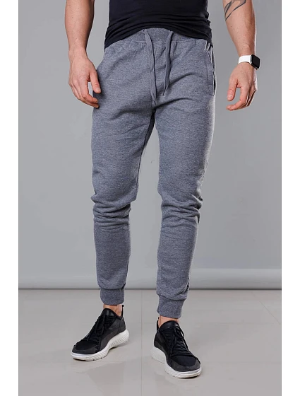 Tmavě šedé pánské teplákové kalhoty model 18347798 - J.STYLE