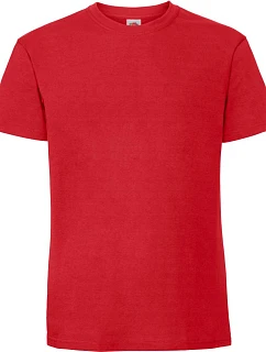 Fruit of the Loom Iconic 195 T Pánske tričko z hrubého materiálu 16.1422 červené