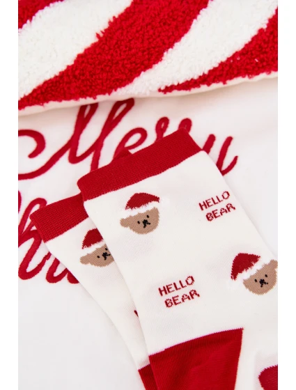 Dámské vánoční ponožky v Santa Claus Bílé model 21786659 - Aura.via