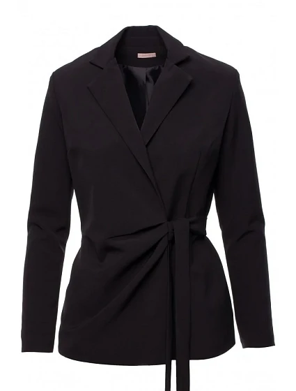 model 15104895 Sako s páskem na zavazování černé - Makover