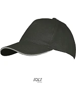 SOL'S Long Beach 5 panelová sandwich kšiltovka dark grey model 22521354