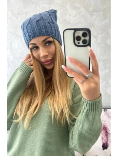 Fleecová čiapka Iwona K221 denim