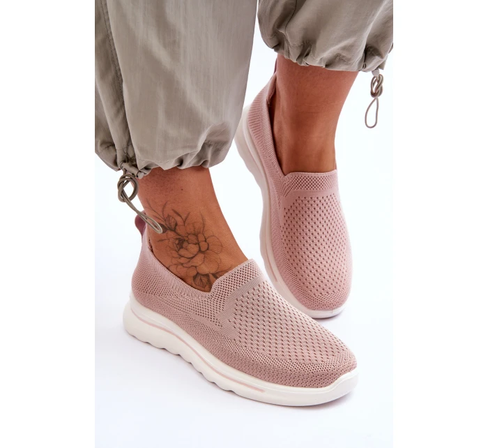 Damskie Tenisówki Materiałowe Wsuwane Różowe Adiora Damskie Tenisówki Materiałowe Wsuwane Różowe Adiora