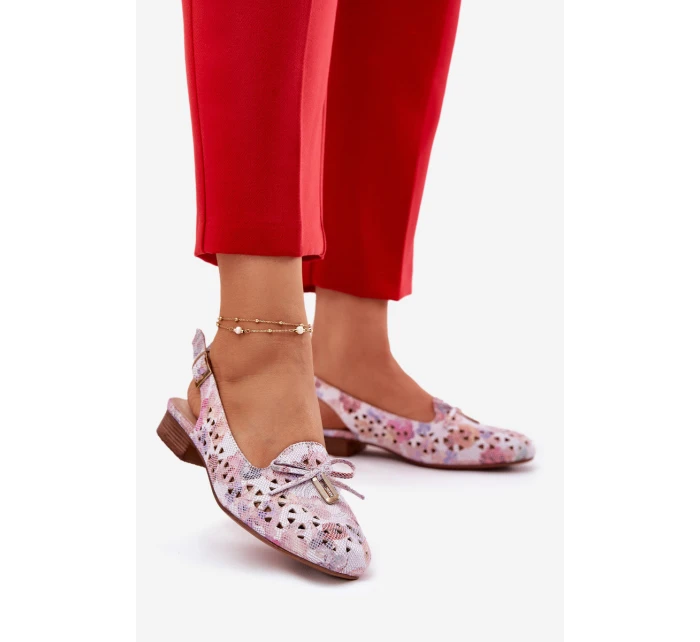 Ażurowe Baleriny Z Odkrytą Piętą Multikolor Navinnia Ażurowe Baleriny Z Odkrytą Piętą Multikolor Navinnia
