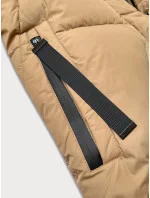 Dámska zimná bunda v ťavej farbe v dĺžke po kolená J Style (5M3232-84)