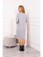 model 18749410 šedé šaty - K-Fashion