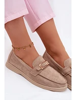 Dámské mokasíny béžové s přezkou Belinae