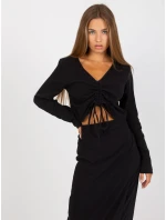 Blúzka D70031F11106A6 čierna Blúzka D70031F11106A6 čierna