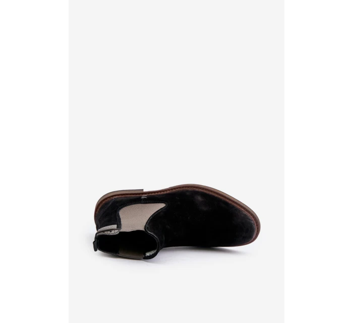 Pánske členkové topánky Chelsea OO174154 Black - Big Star