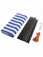 Stan so slnečnou strieškou a tyčami 3X1,7M MODRÝ Stan so slnečnou strieškou a tyčami 3X1,7M MODRÝ