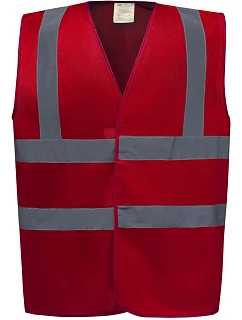 Bezpečnostná vesta Yoko HVW 100 Hi-Vis 79.W100 červená
