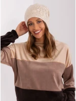 Czapka AT CZ model 18985096 jasny beżowy - FPrice