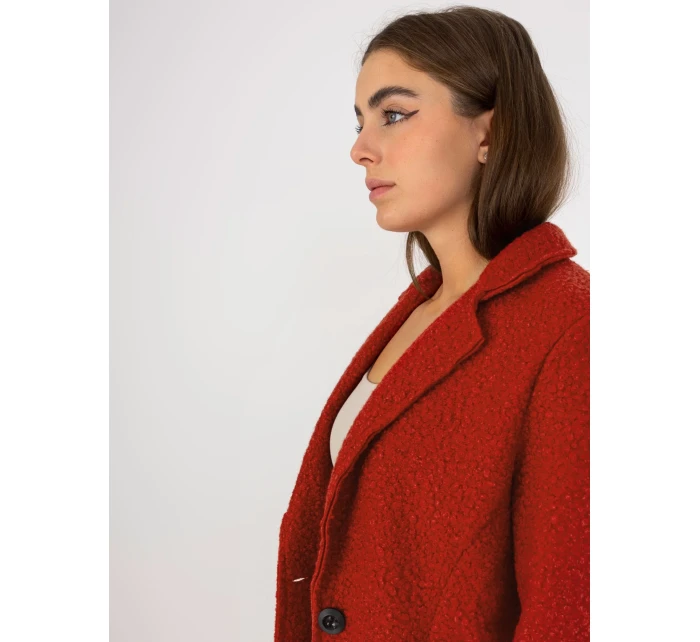 Dámsky kabát TW EN BI 7372.18 tmavo oranžový