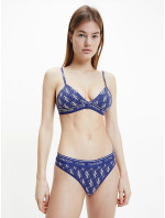 Trojuholníková bralette s logom QF5953 - X00 - Modrá s bielym logom - Calvin Klein