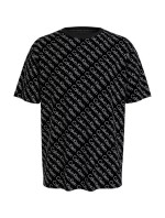 Pánske tričko KM0KM00764 - 0GQ čierna s bielou potlačou - Calvin Klein