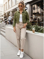 Dámska džínsová bunda spraná LANDIA zelená FashionStreet TY5685 Dámska džínsová bunda spraná LANDIA zelená FashionStreet TY5685
