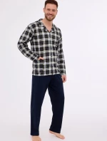 Cornette pyžamo 114/73 long/r M-2XL pánske pyžamo na zips