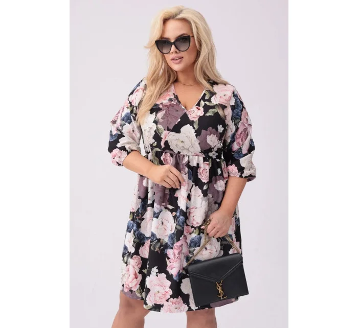 dámské letní květované šaty model 20070178 - Moon dámské letní květované šaty model 20070178 - Moon