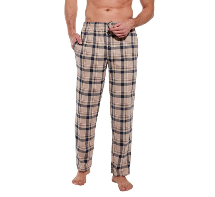 Pánske pyžamové nohavice Dominik brown check