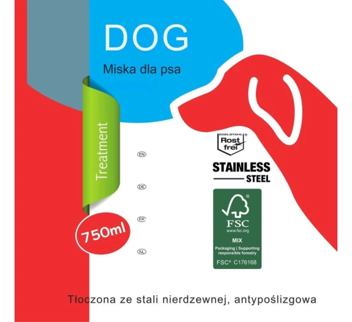 MISKA PRE PSOV A MAČKY Z NEREZOVEJ OCELE 750 ML