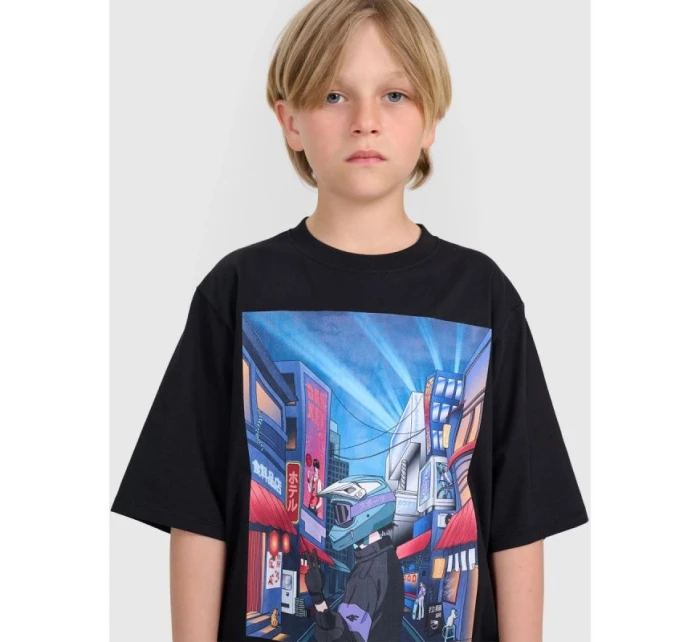 Chlapecké tričko oversize s potiskem model 21816839 - 4F Chlapecké tričko oversize s potiskem model 21816839 - 4F