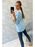 Sako s klopami elegantní modré