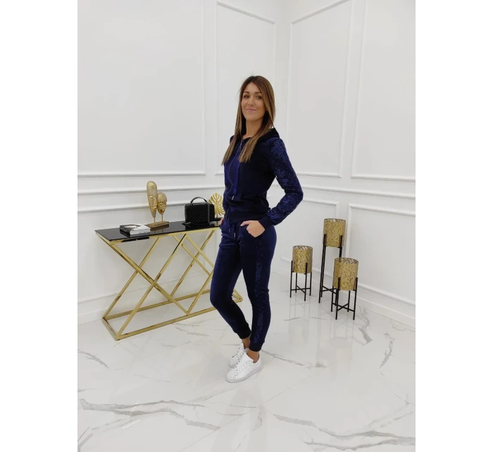 modrá velurová tepláková souprava model 17566853 - Vittoria Ventini modrá velurová tepláková souprava model 17566853 - Vittoria Ventini