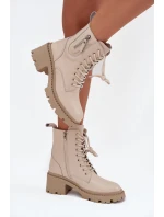 Dámske členkové topánky Vinceza so zateplením - béžové Dámske členkové topánky Vinceza so zateplením - béžové