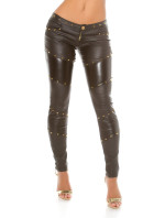 Sexy KouCla leatherlook trousers with rivets