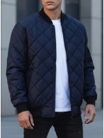 Pánska prešívaná bunda bomber tmavomodrá TX2217