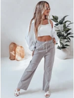 Dámské ležérní kalhoty s širokými nohavicemi DAY šedé Dstreet model 21987303 - FashionStreet