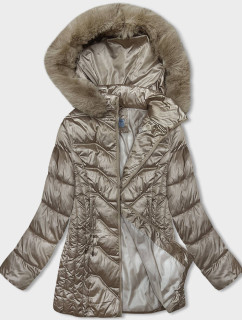 Zimná bunda S´WEST vo farbe cappuccino s odopínacou kapucňou (B8200-12)
