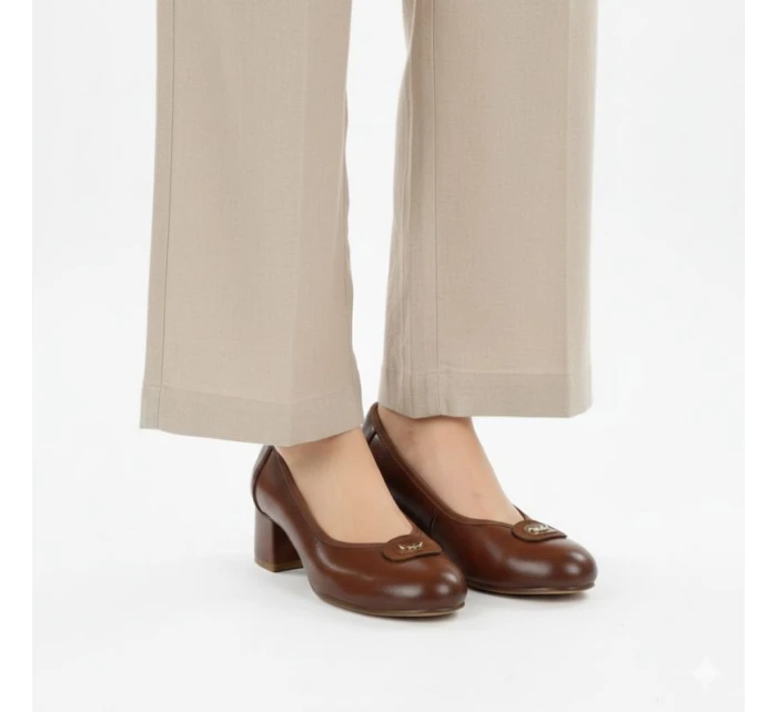 Dámske hnedé lodičky Potocki SZ12788 Dámske hnedé lodičky Potocki SZ12788