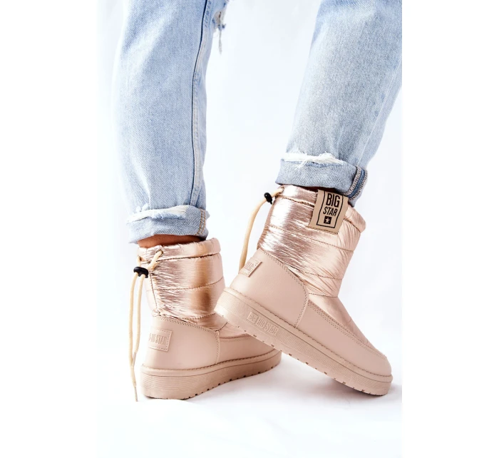 Damskie Śniegowce Big Star II274121 Beżowe Damskie Śniegowce Big Star II274121 Beżowe