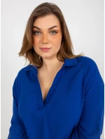 Dámska košeľa LK KS 509032.88P tmavo modrá - FPrice