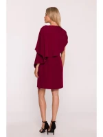 Šaty s  bordó model 21470662 - STYLOVE
