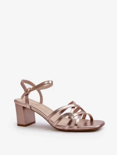 Dámske sandále na vysokom podpätku Sergio Leone Gold