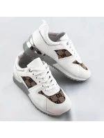 Biele dámske tenisky adidasky so zvýšenou podrážkou (666-21)