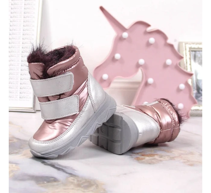 Nepromokavé sněhule s membránou na suchý zip Jr model 17829297 - Kornecki Nepromokavé sněhule s membránou na suchý zip Jr model 17829297 - Kornecki