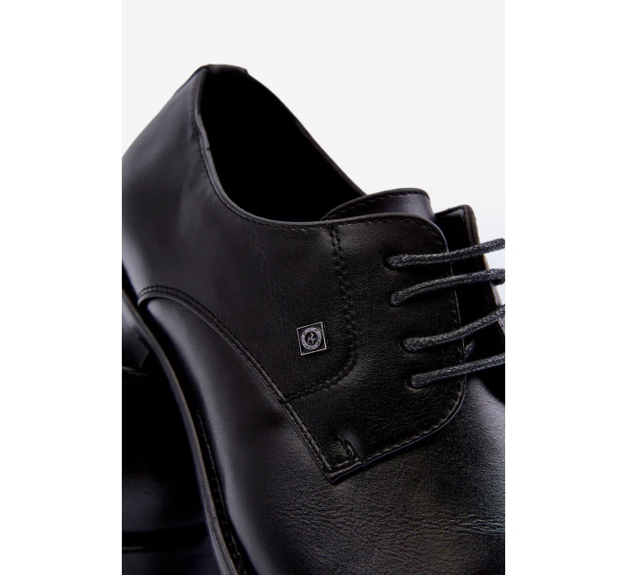 Męskie Eleganckie Półbuty Czarne Jenavee