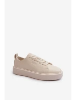 Lehké dámské tenisky Big Star model 21658712 Memory Foam System Beige - Big Star Shoes Lehké dámské tenisky Big Star model 21658712 Memory Foam System Beige - Big Star Shoes